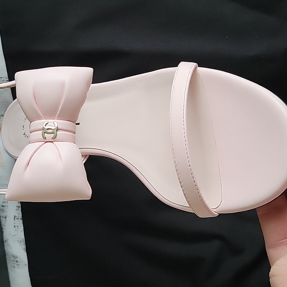 CHANEL Light Pink Bow Sandals, 39 - Picture 9 of 10